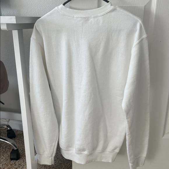 Altar'd State White Sweatshirt with Blue Bow Design - Picture 2 of 3
